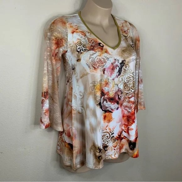 NWT BOHO CHIC TUNIC STUDDED ACCENTS - Picture 2 of 12